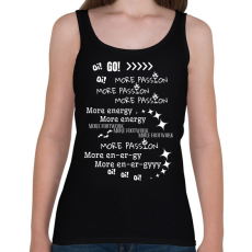 PRINTFASHION More passion, more energy, more footwork 2 - Női atléta - Fekete