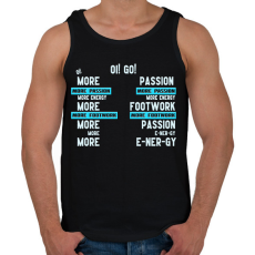 PRINTFASHION More passion (tiktok) - Férfi atléta - Fekete