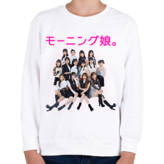PRINTFASHION Morning Musume J-POP - Gyerek pulóver - Fehér