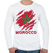 PRINTFASHION Morocco Marokkó - Férfi hosszú ujjú póló - Fehér férfi póló