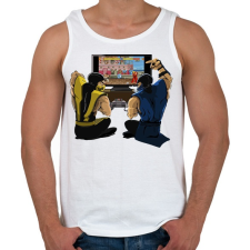 PRINTFASHION Mortal Kombat - Férfi atléta - Fehér atléta, trikó