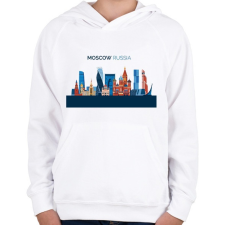 PRINTFASHION Moscow - Gyerek kapucnis pulóver - Fehér gyerek pulóver, kardigán