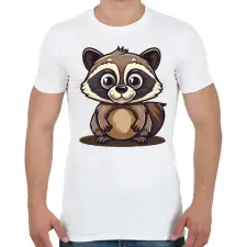 PRINTFASHION Mosó maci  - Férfi póló - Fehér férfi póló