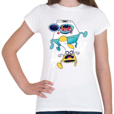 PRINTFASHION Mosógép vs. Zokni - Női póló - Fehér