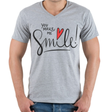 PRINTFASHION Mosoly - Férfi V-nyakú póló - Sport szürke férfi póló