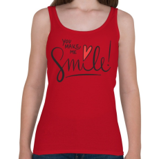 PRINTFASHION Mosoly - Női atléta - Cseresznyepiros