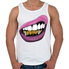 PRINTFASHION Mosolygó Gagnsta - Férfi atléta - Fehér atléta, trikó