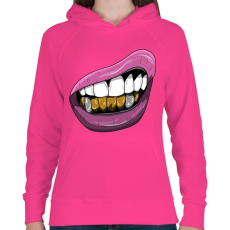 PRINTFASHION Mosolygó Gagnsta - Női kapucnis pulóver - Fukszia