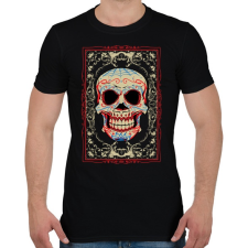 PRINTFASHION Mosolygó koponya - Férfi póló - Fekete férfi póló