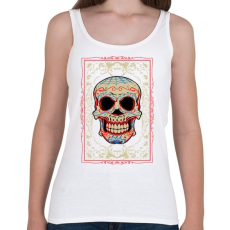 PRINTFASHION Mosolygó koponya - Női atléta - Fehér