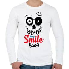 PRINTFASHION Mosolyogj - Férfi hosszú ujjú póló - Fehér