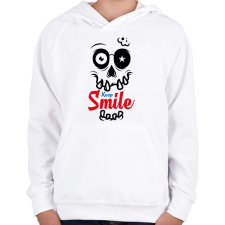 PRINTFASHION Mosolyogj - Gyerek kapucnis pulóver - Fehér gyerek pulóver, kardigán