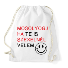 PRINTFASHION Mosolyogj ha te is - Sportzsák, Tornazsák - Fehér tornazsák
