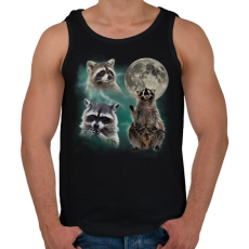 PRINTFASHION Mosómedve - Férfi atléta - Fekete