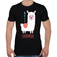 PRINTFASHION Most leköpnélek - Antiszoc láma - Férfi póló - Fekete férfi póló