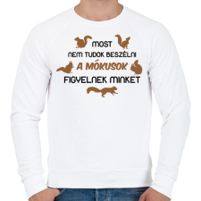 PRINTFASHION Most nem tudok beszélni - Férfi pulóver - Fehér férfi pulóver, kardigán