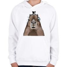 PRINTFASHION Mösziő Capybara - Gyerek kapucnis pulóver - Fehér