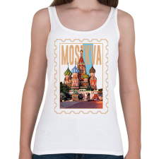 PRINTFASHION Moszkva - Női atléta - Fehér női trikó