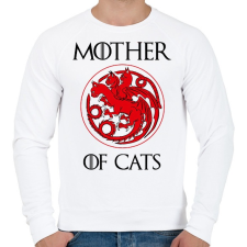 PRINTFASHION Mother of Cats - Férfi pulóver - Fehér férfi pulóver, kardigán