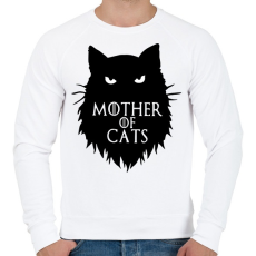 PRINTFASHION Mother of cats  - Férfi pulóver - Fehér