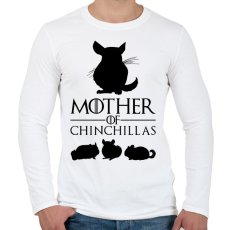 PRINTFASHION Mother of Chinchillas - Férfi hosszú ujjú póló - Fehér