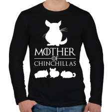 PRINTFASHION Mother of Chinchillas - Férfi hosszú ujjú póló - Fekete férfi póló