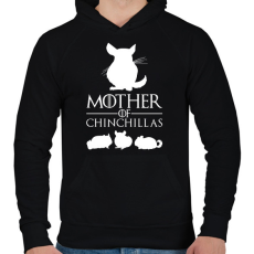 PRINTFASHION Mother of Chinchillas - Férfi kapucnis pulóver - Fekete