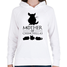 PRINTFASHION Mother of Chinchillas - Női kapucnis pulóver - Fehér