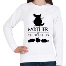 PRINTFASHION Mother of Chinchillas - Női pulóver - Fehér női pulóver, kardigán