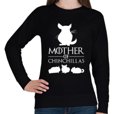 PRINTFASHION Mother of Chinchillas - Női pulóver - Fekete