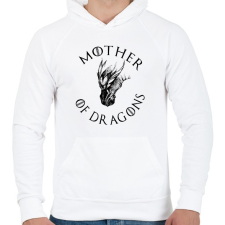 PRINTFASHION Mother of dragons - Férfi kapucnis pulóver - Fehér férfi pulóver, kardigán