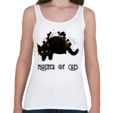 PRINTFASHION mother ofcats - Női atléta - Fehér női trikó