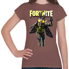 PRINTFASHION Mothmando Fortnite - Női póló - Mogyoróbarna női póló