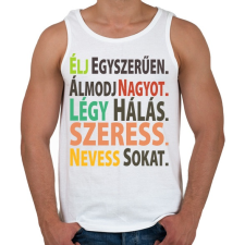 PRINTFASHION Motiváció - Férfi atléta - Fehér atléta, trikó
