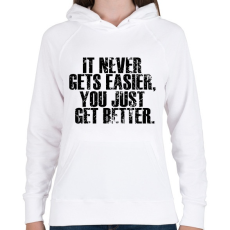 PRINTFASHION Motivation - Női kapucnis pulóver - Fehér