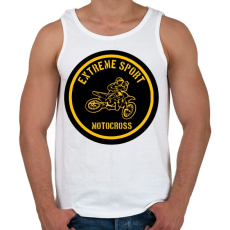 PRINTFASHION motocross - Férfi atléta - Fehér