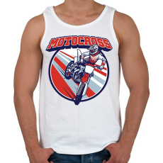 PRINTFASHION Motocross - Férfi atléta - Fehér