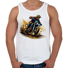 PRINTFASHION Motocross - Férfi atléta - Fehér
