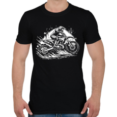 PRINTFASHION Motocross  - Férfi póló - Fekete