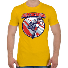 PRINTFASHION Motocross - Férfi póló - Sárga férfi póló