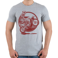 PRINTFASHION Motocross - Férfi póló - Sport szürke