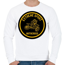 PRINTFASHION motocross - Férfi pulóver - Fehér