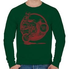 PRINTFASHION Motocross - Férfi pulóver - Sötétzöld férfi pulóver, kardigán