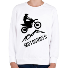 PRINTFASHION Motocross  - Gyerek pulóver - Fehér
