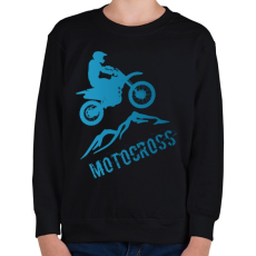 PRINTFASHION Motocross  - Gyerek pulóver - Fekete