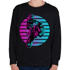 PRINTFASHION Motocross - Gyerek pulóver - Fekete gyerek pulóver, kardigán