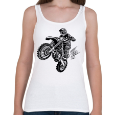 PRINTFASHION motocross - Női atléta - Fehér női trikó