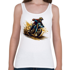 PRINTFASHION Motocross - Női atléta - Fehér női trikó