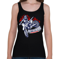 PRINTFASHION Motocross - Női atléta - Fekete női trikó