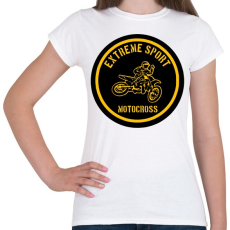 PRINTFASHION motocross - Női póló - Fehér